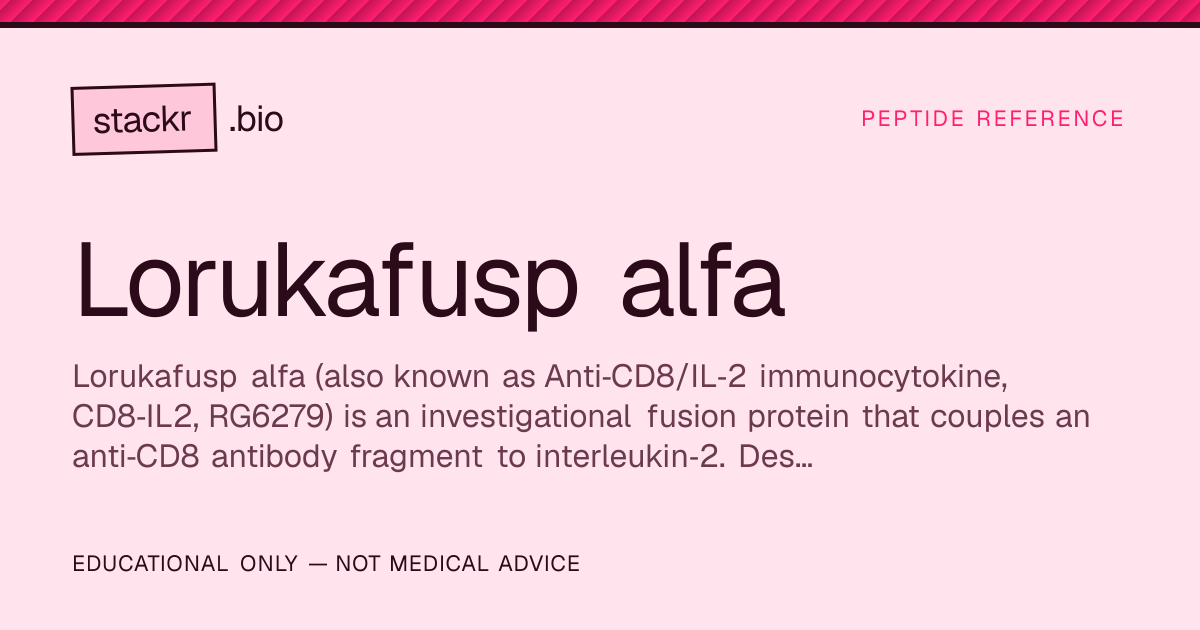 Lorukafusp alfa — stackr.bio